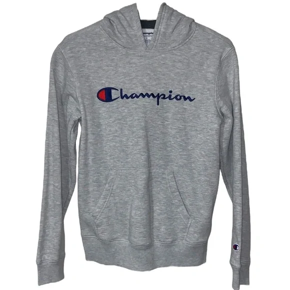 Gray champion hoodie, size L - Picture 1 of 9